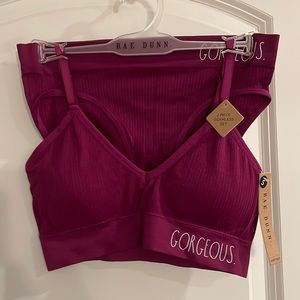 Rae Dunn Gorgeous 2 Piece Seamless Comfort Bra and Bikini Set